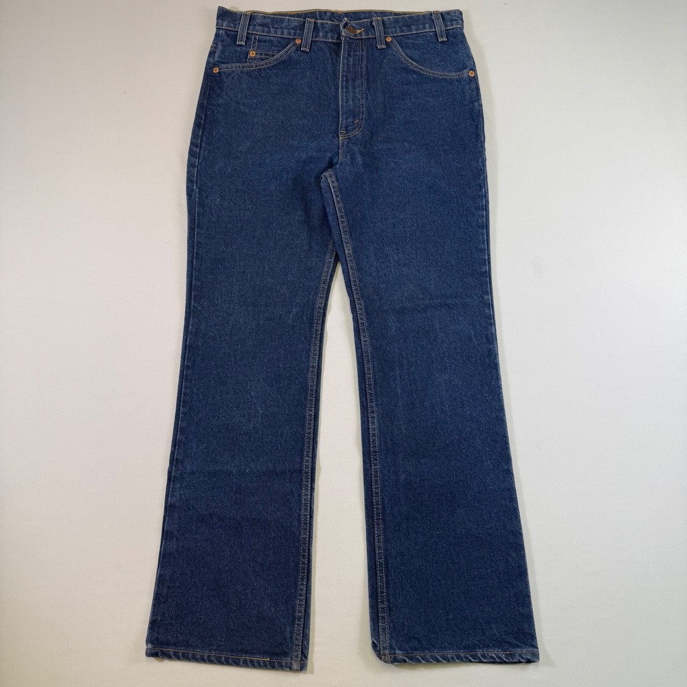 VTG Levi's 517 Orange Tab Jeans Mens 34x30 Fits 33W Dark Blue 90s USA 20517 0217